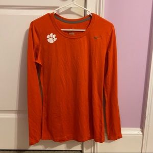 NIKE Clemson Long Sleeve DriFit Shirt